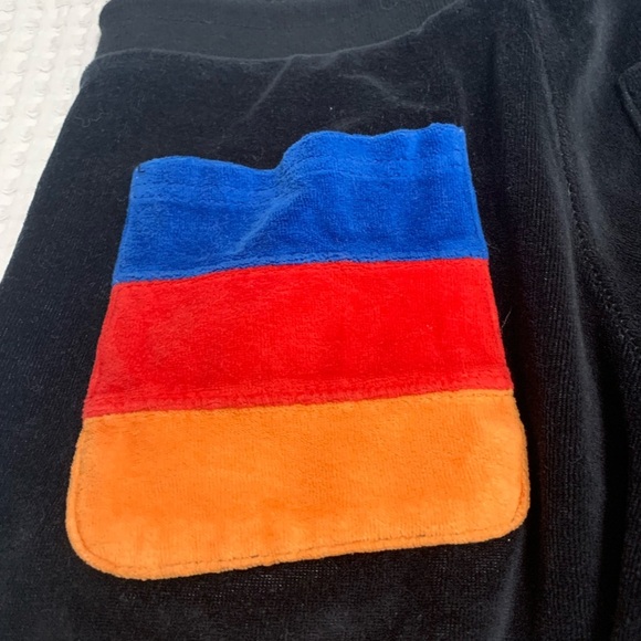 C&C California Black Striped Velour Drawstring Joggers Pants Size Small - Picture 6 of 6